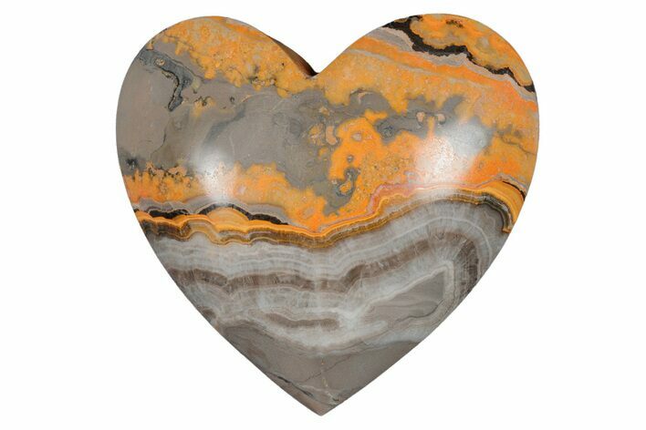 Polished Bumblebee Jasper Heart - Indonesia #210555